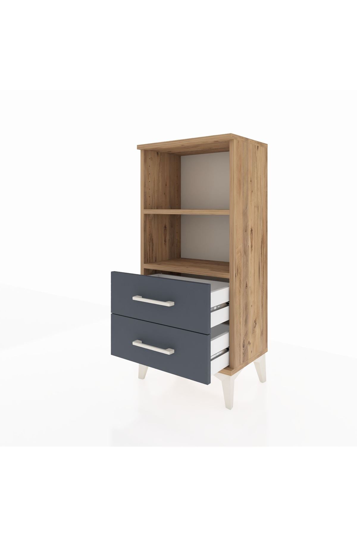 Arges Komodin 2 Raflı 2 Çekmeceli 44x30x96 - S09M004V8A