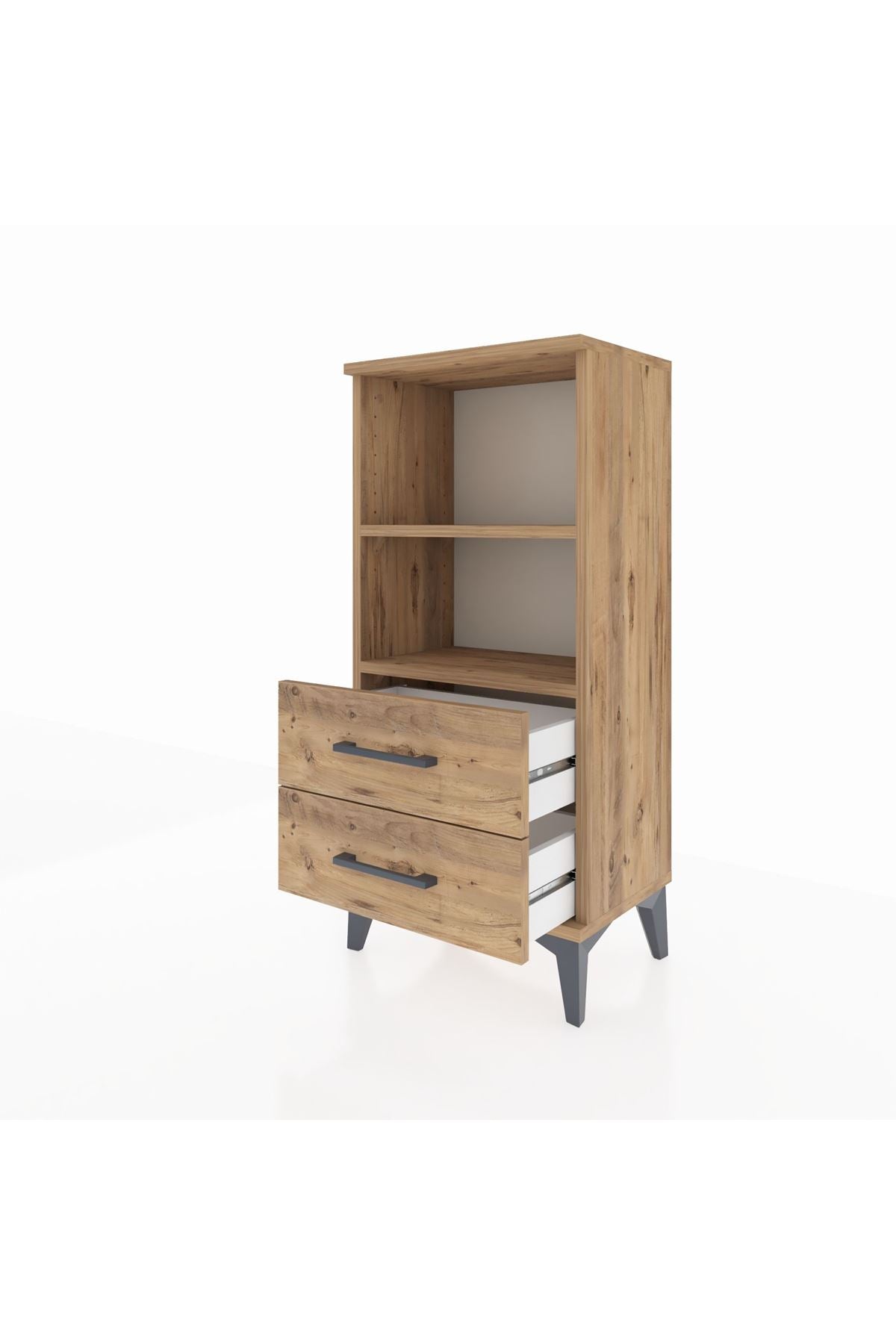 Arges Komodin 2 Raflı 2 Çekmeceli 44x30x96 - S09M004V9A