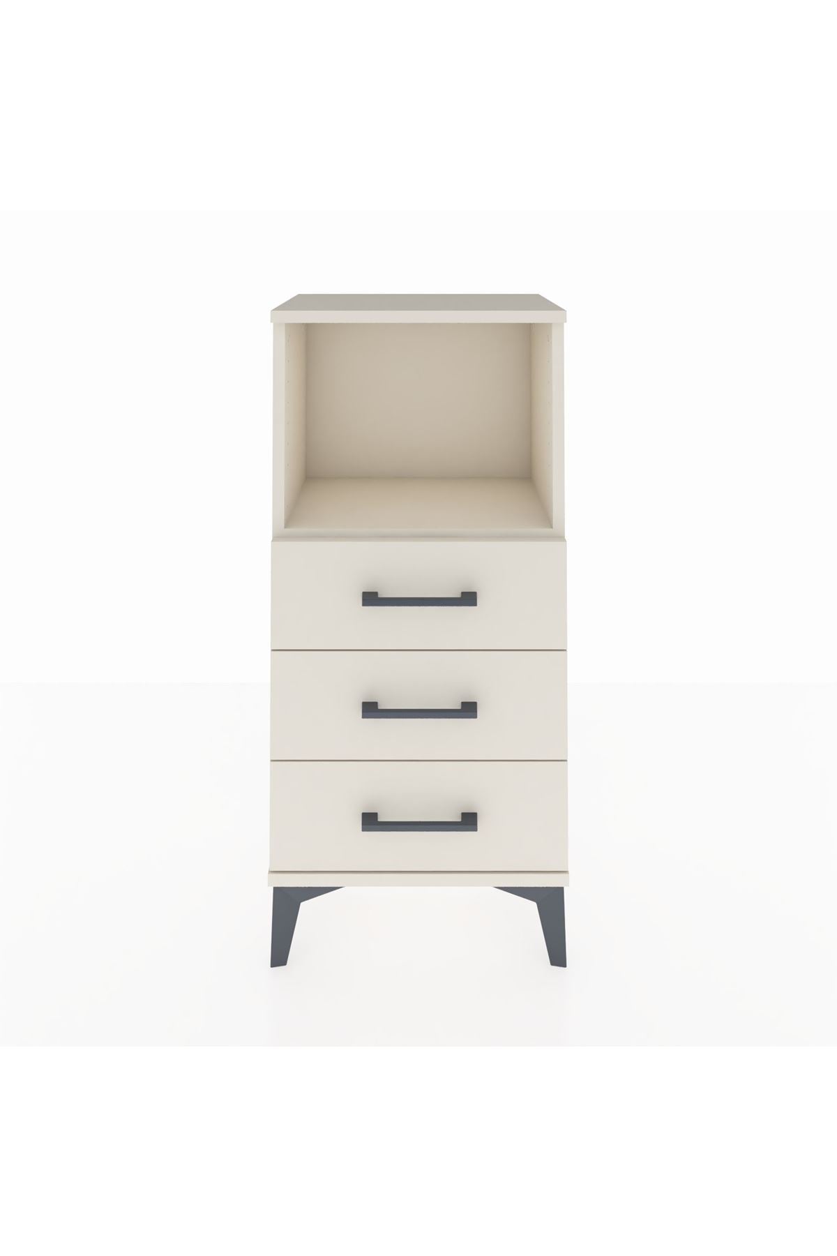 Arges Komodin Tek Raflı 3 Çekmeceli 44x30x96 - S09M005V1A