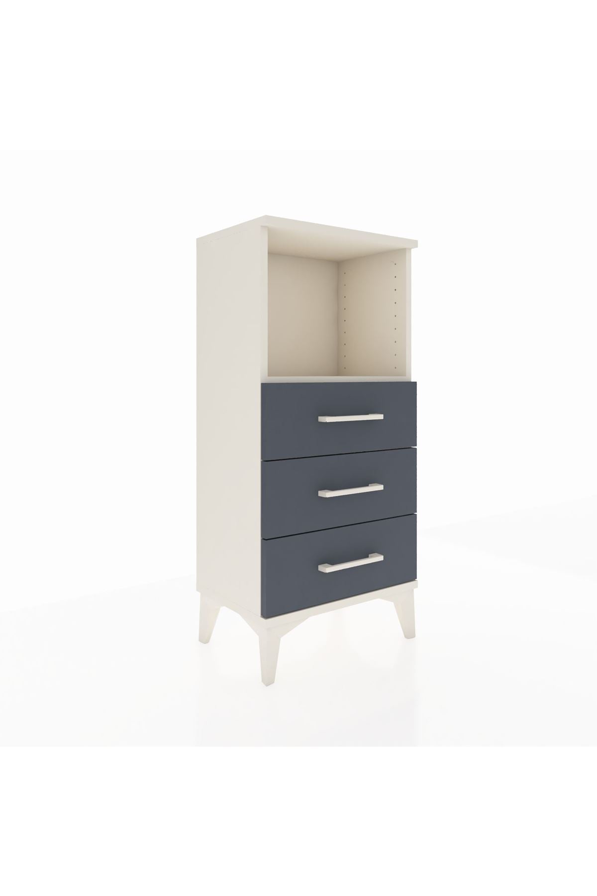 Arges Komodin Tek Raflı 3 Çekmeceli 44x30x96 - S09M005V2A
