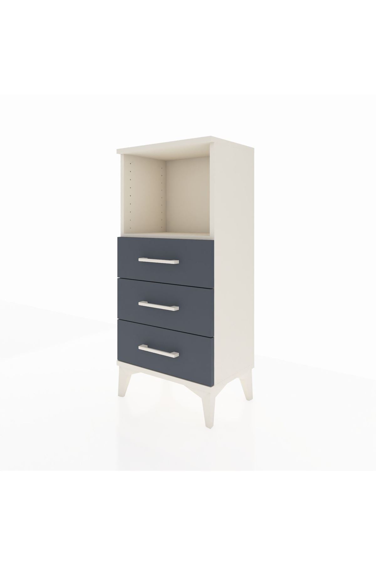 Arges Komodin Tek Raflı 3 Çekmeceli 44x30x96 - S09M005V2A