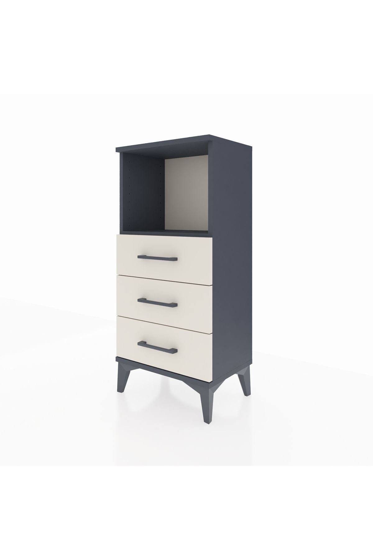 Arges Komodin Tek Raflı 3 Çekmeceli 44x30x96 - S09M005V4A