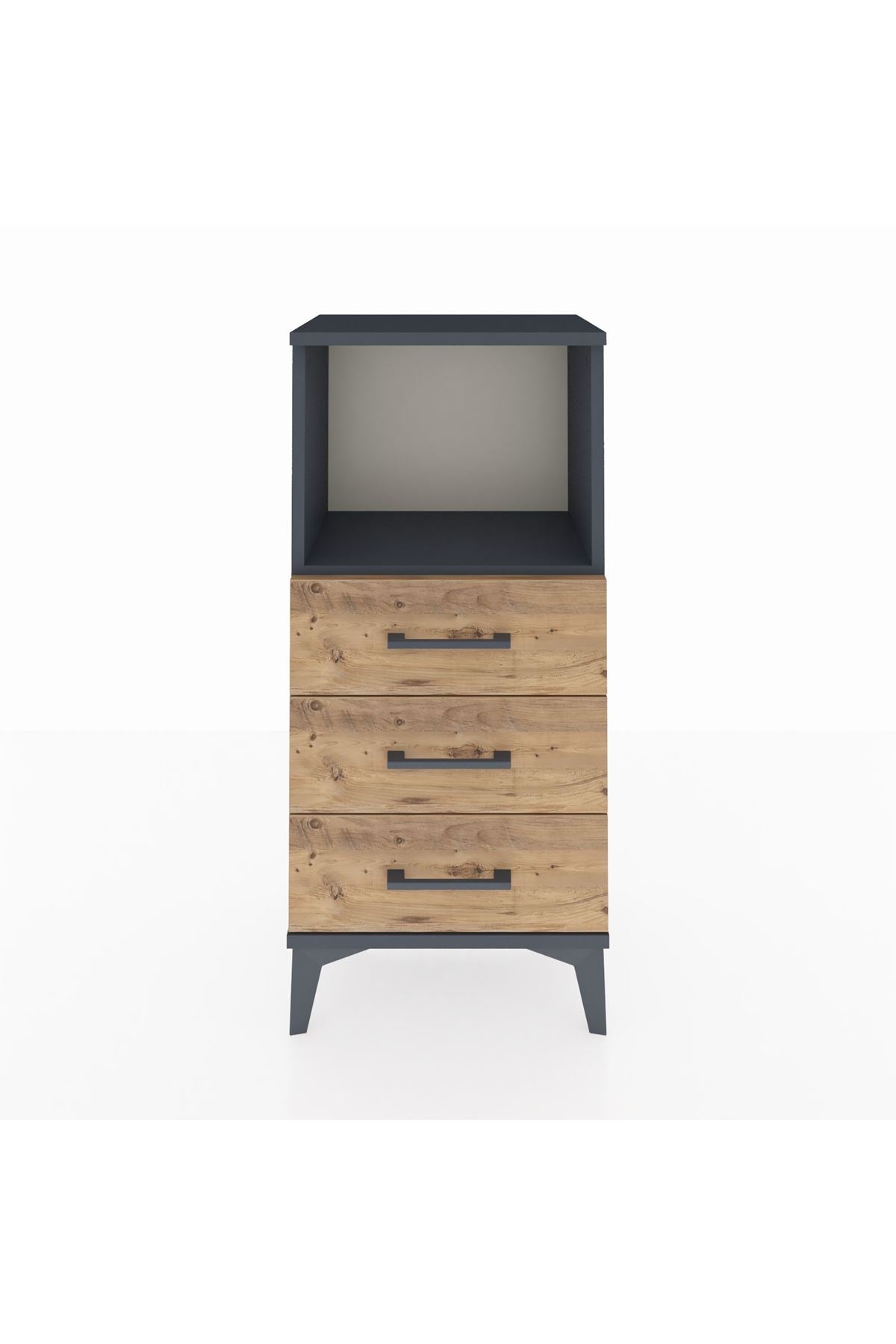 Arges Komodin Tek Raflı 3 Çekmeceli 44x30x96 - S09M005V6A