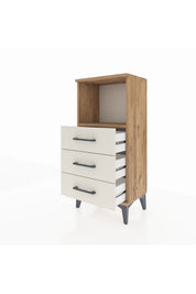 Arges Komodin Tek Raflı 3 Çekmeceli 44x30x96 - S09M005V7A
