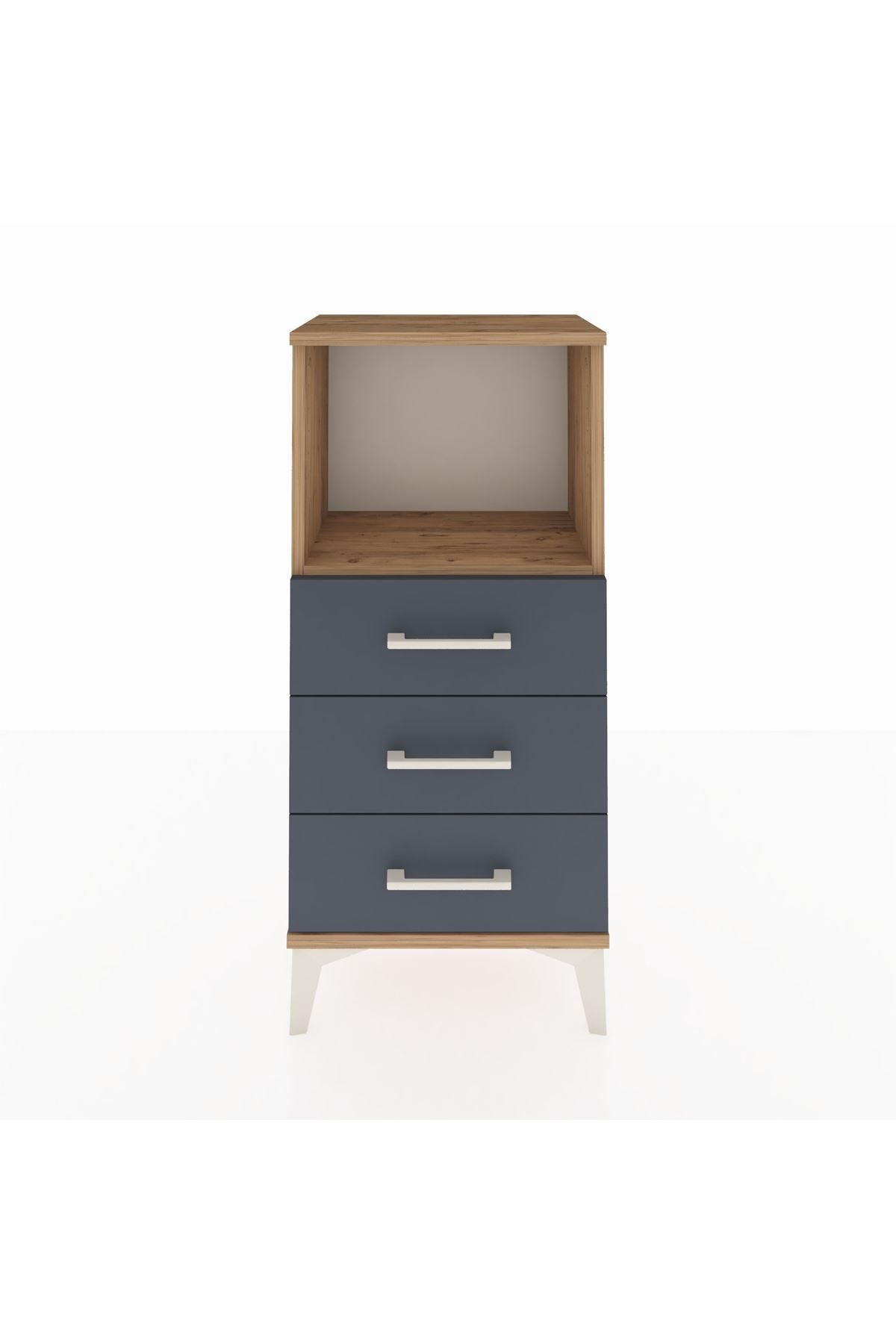 Arges Komodin Tek Raflı 3 Çekmeceli 44x30x96 - S09M005V8A