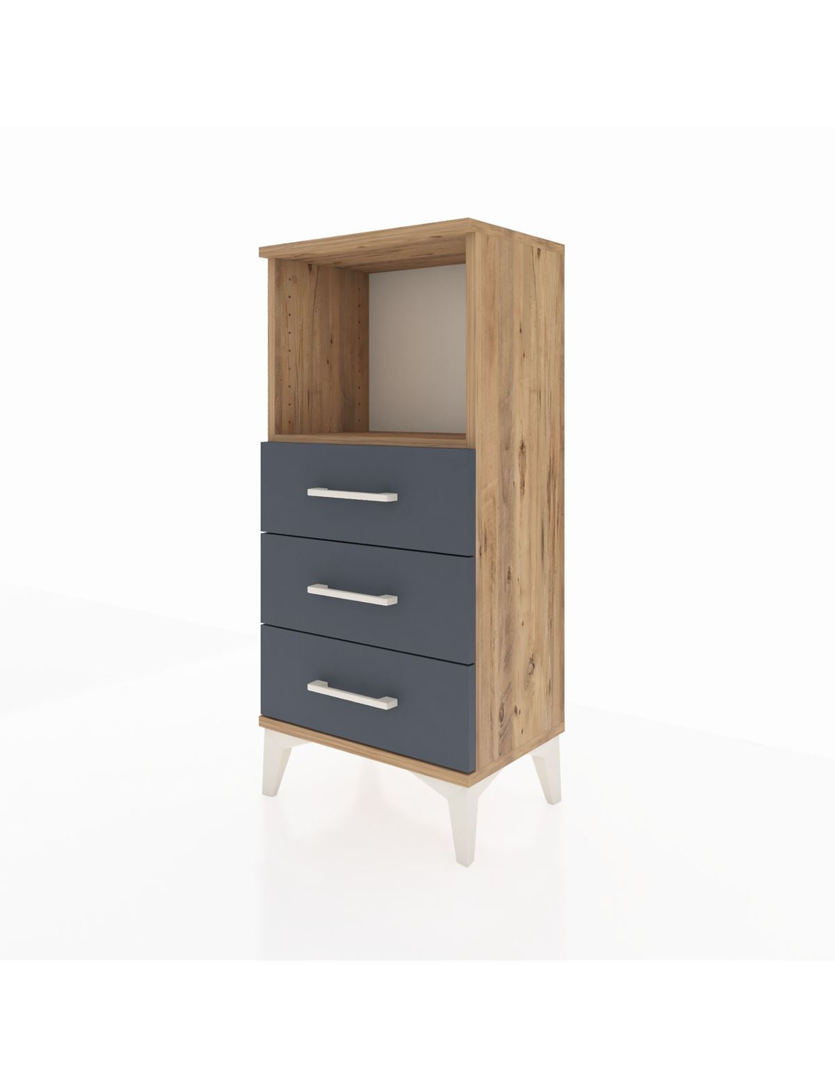 Arges Komodin Tek Raflı 3 Çekmeceli 44x30x96 - S09M005V8A