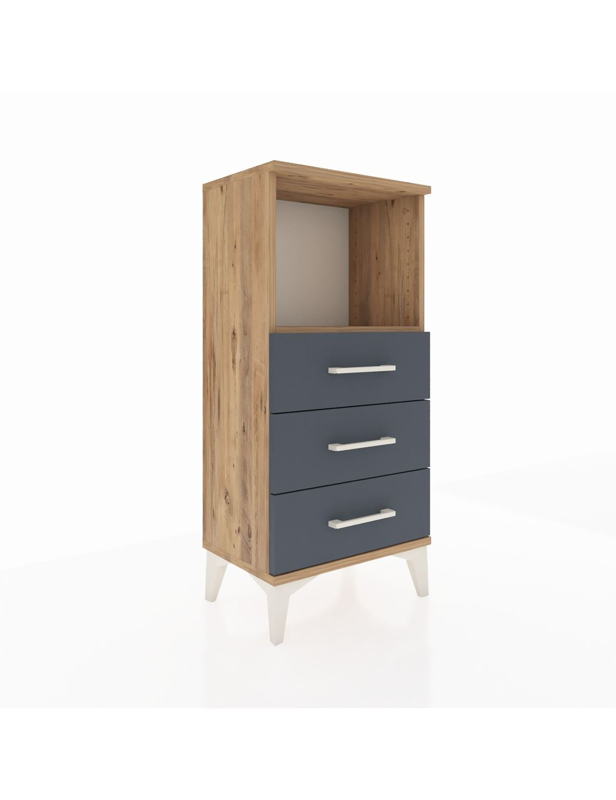 Arges Komodin Tek Raflı 3 Çekmeceli 44x30x96 - S09M005V8A
