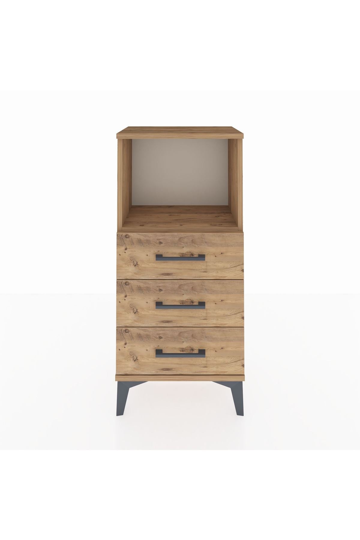 Arges Komodin Tek Raflı 3 Çekmeceli 44x30x96 - S09M005V9A
