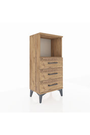 Arges Komodin Tek Raflı 3 Çekmeceli 44x30x96 - S09M005V9A