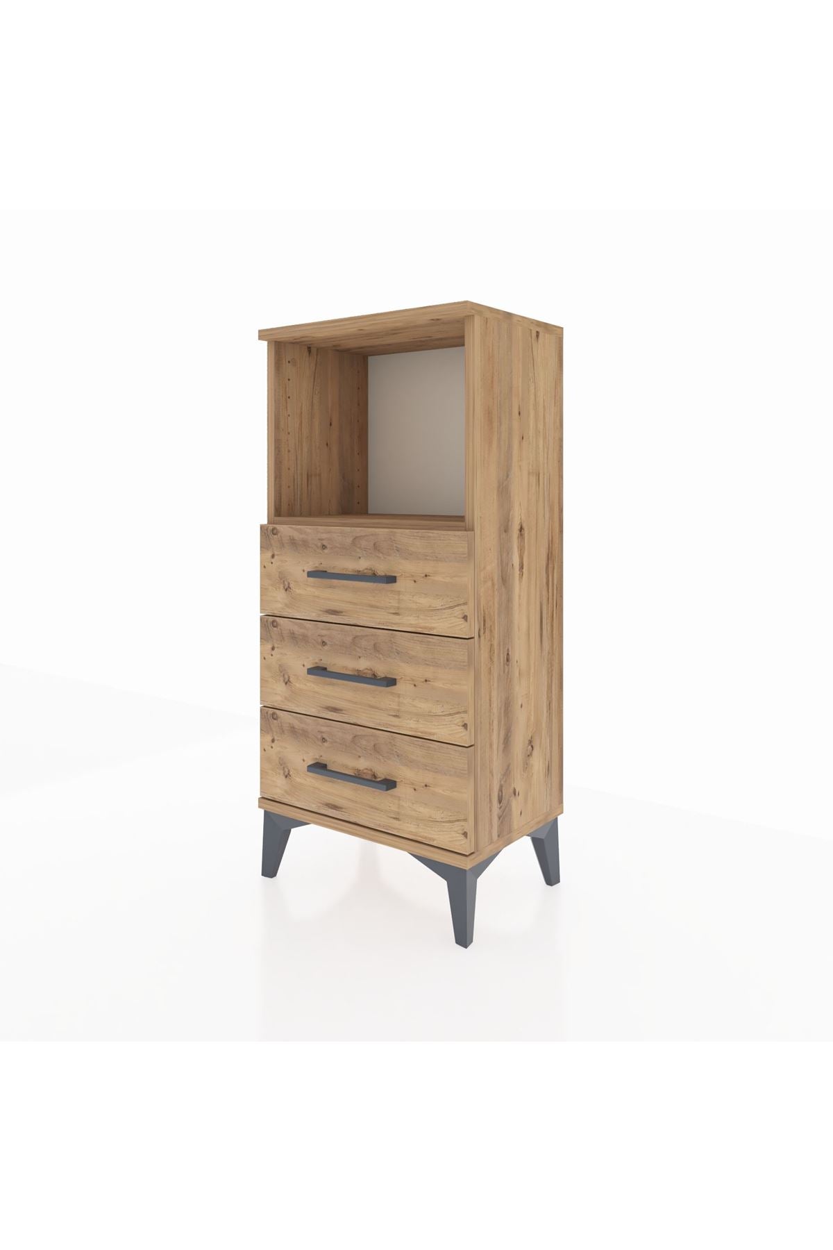 Arges Komodin Tek Raflı 3 Çekmeceli 44x30x96 - S09M005V9A