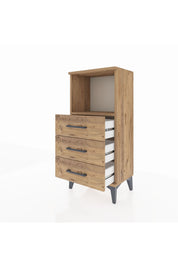 Arges Komodin Tek Raflı 3 Çekmeceli 44x30x96 - S09M005V9A