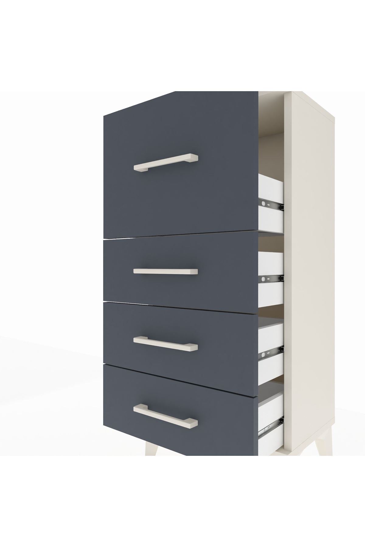 Arges Komodin 4 Çekmeceli 44x30x96 - S09M006V2A