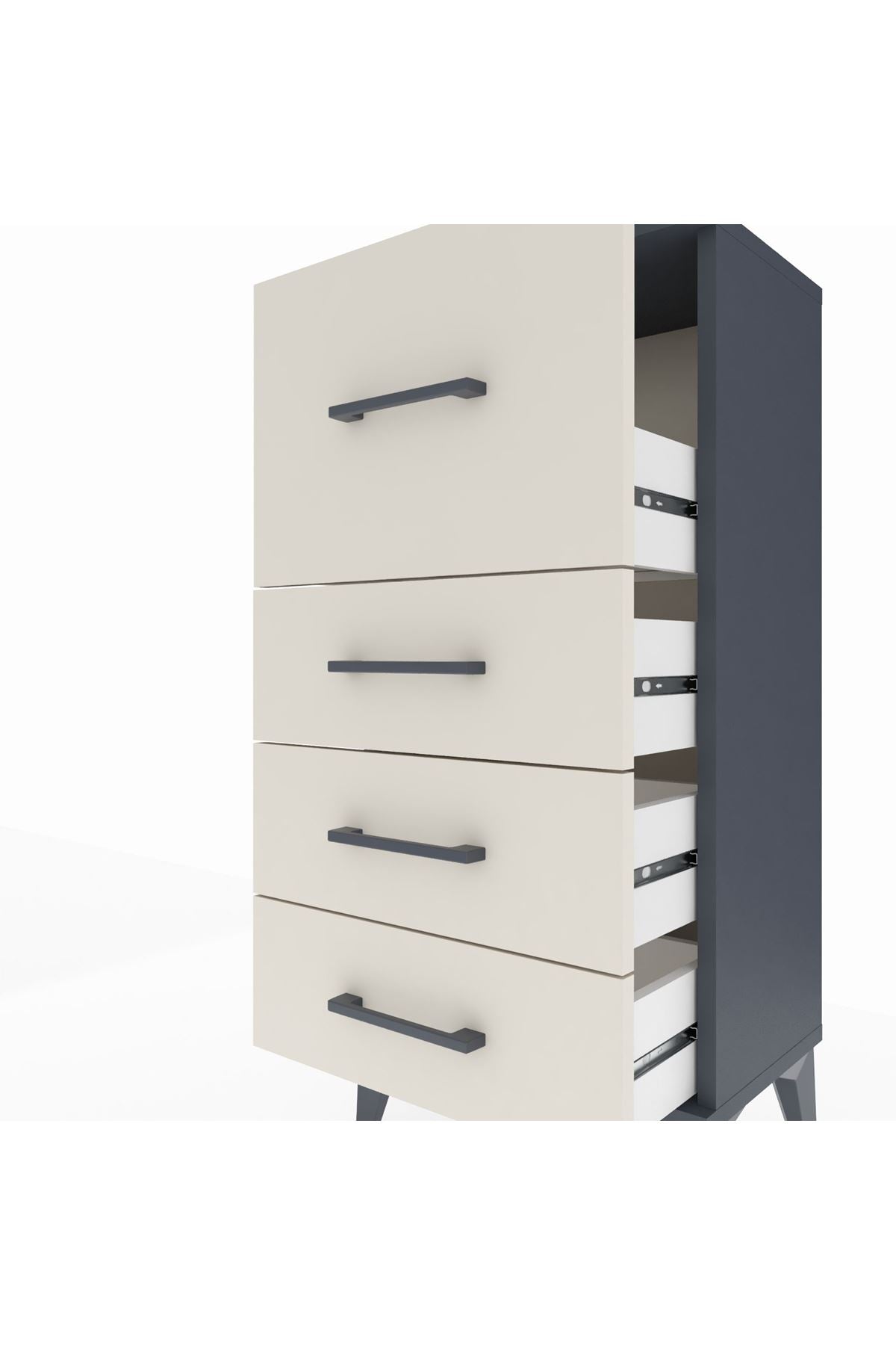 Arges Komodin 4 Çekmeceli 44x30x96 - S09M006V4A