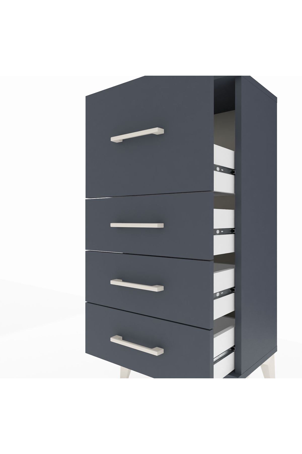Arges Komodin 4 Çekmeceli 44x30x96 - S09M006V5A