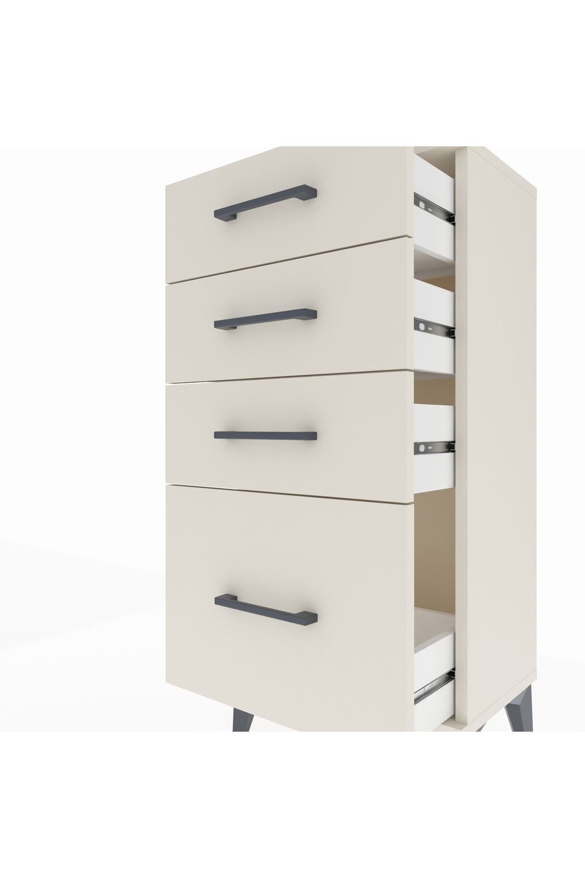 Arges Komodin 4 Çekmeceli 44x30x96 - S09M007V1A