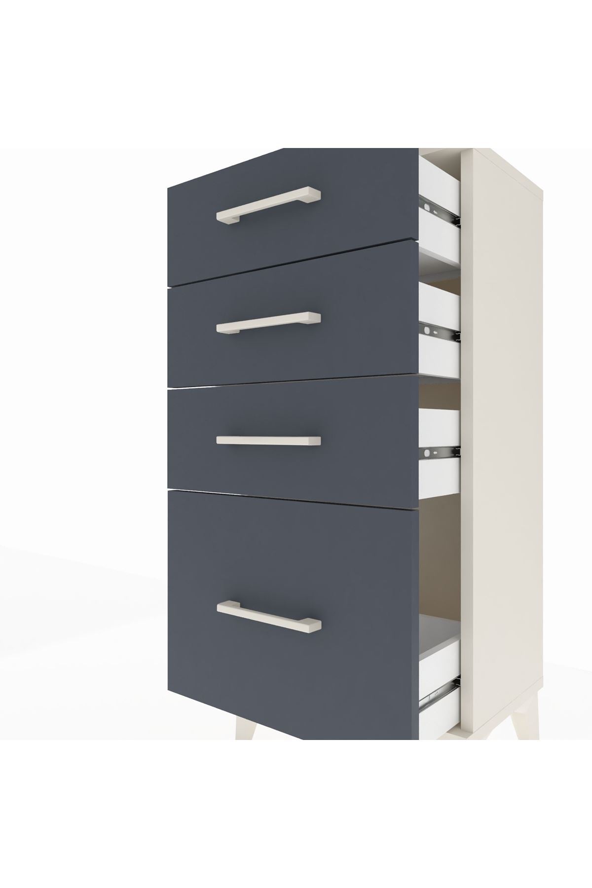 Arges Komodin 4 Çekmeceli 44x30x96 - S09M007V2A