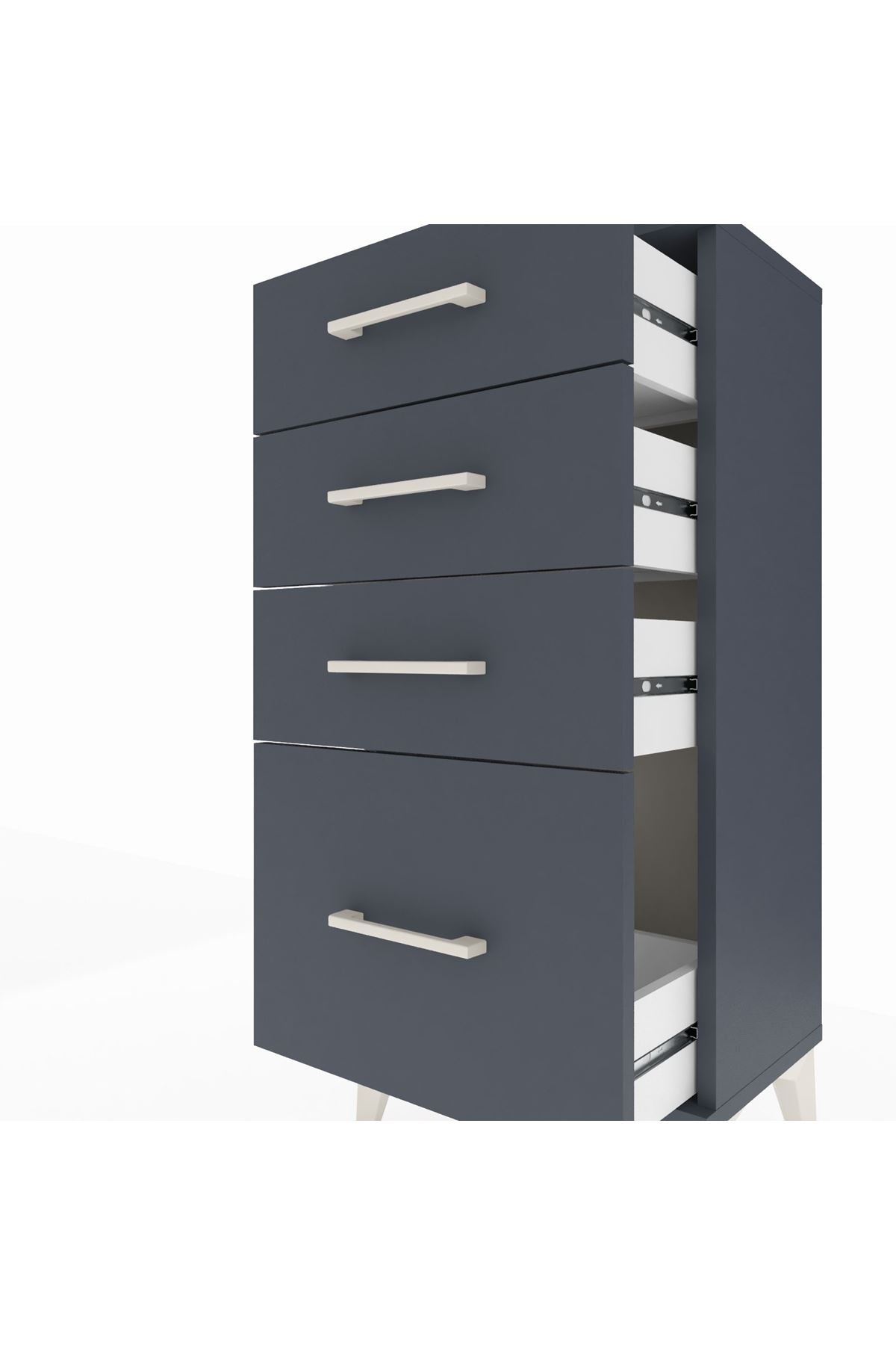 Arges Komodin 4 Çekmeceli 44x30x96 - S09M007V5A