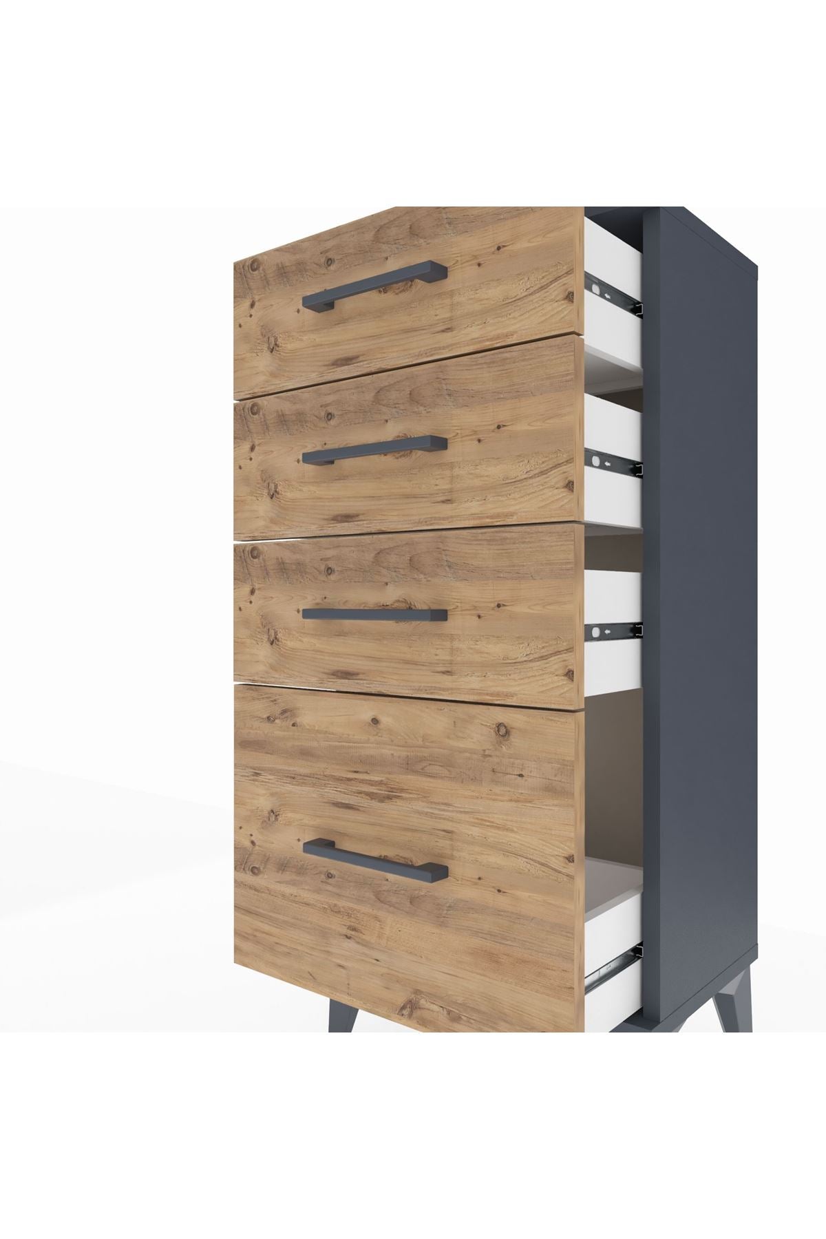 Arges Komodin 4 Çekmeceli 44x30x96 - S09M007V6A