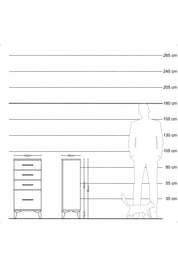 Arges Komodin 4 Çekmeceli 44x30x96 - S09M007V6A