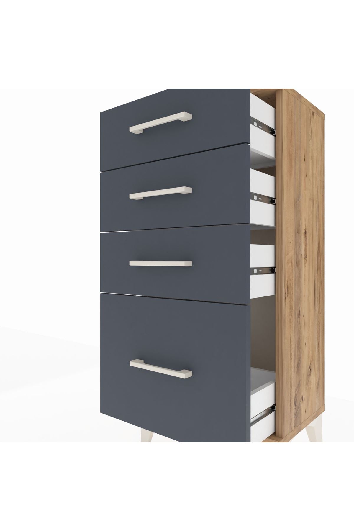 Arges Komodin 4 Çekmeceli 44x30x96 - S09M007V8A
