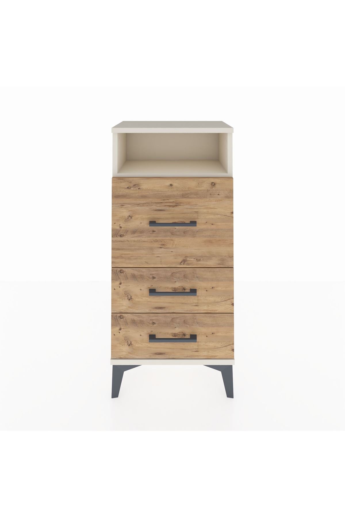 Arges Komodin Tek Raflı 3 Çekmeceli 44x30x96 - S09M009V3A