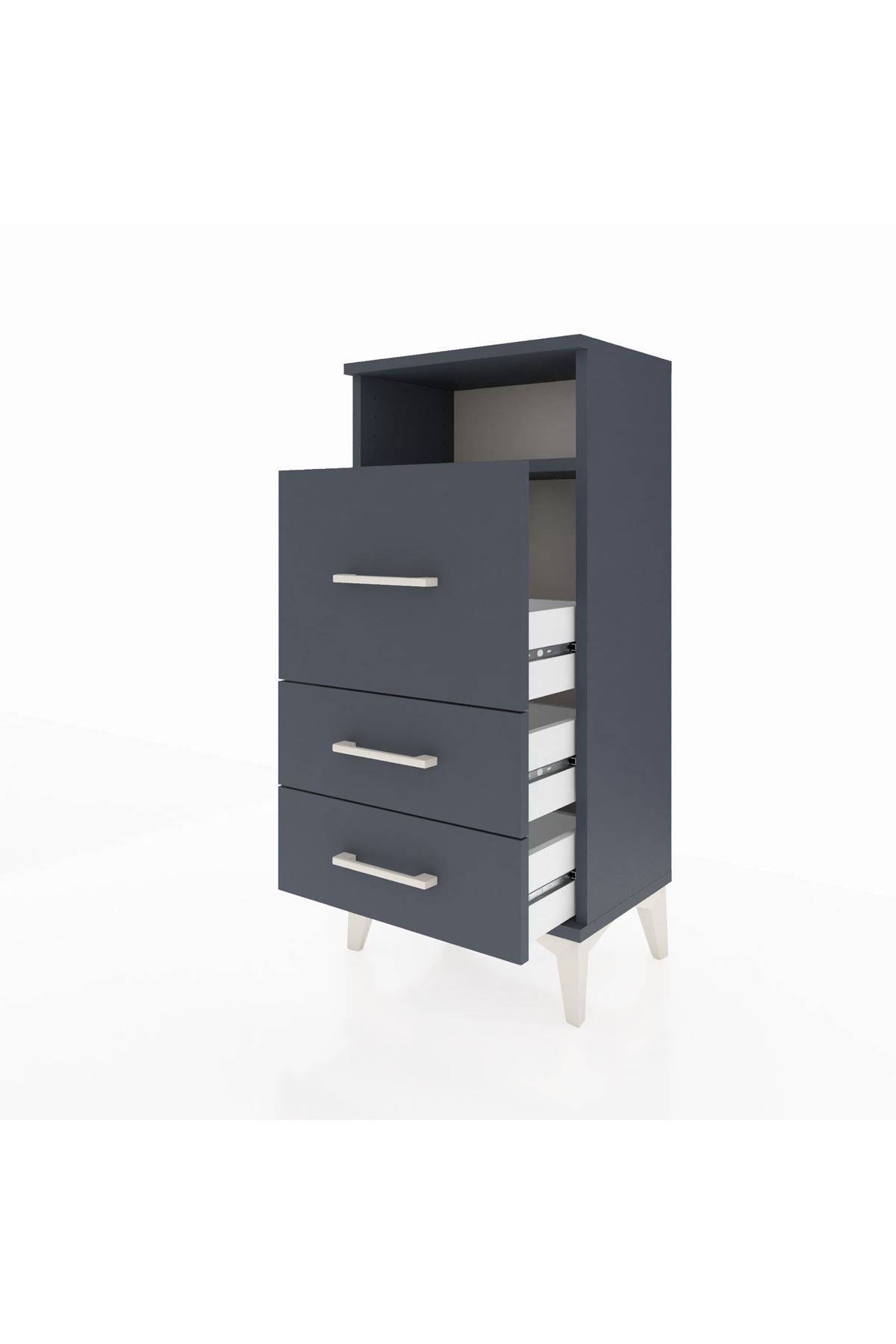 Arges Komodin Tek Raflı 3 Çekmeceli 44x30x96 - S09M009V5A