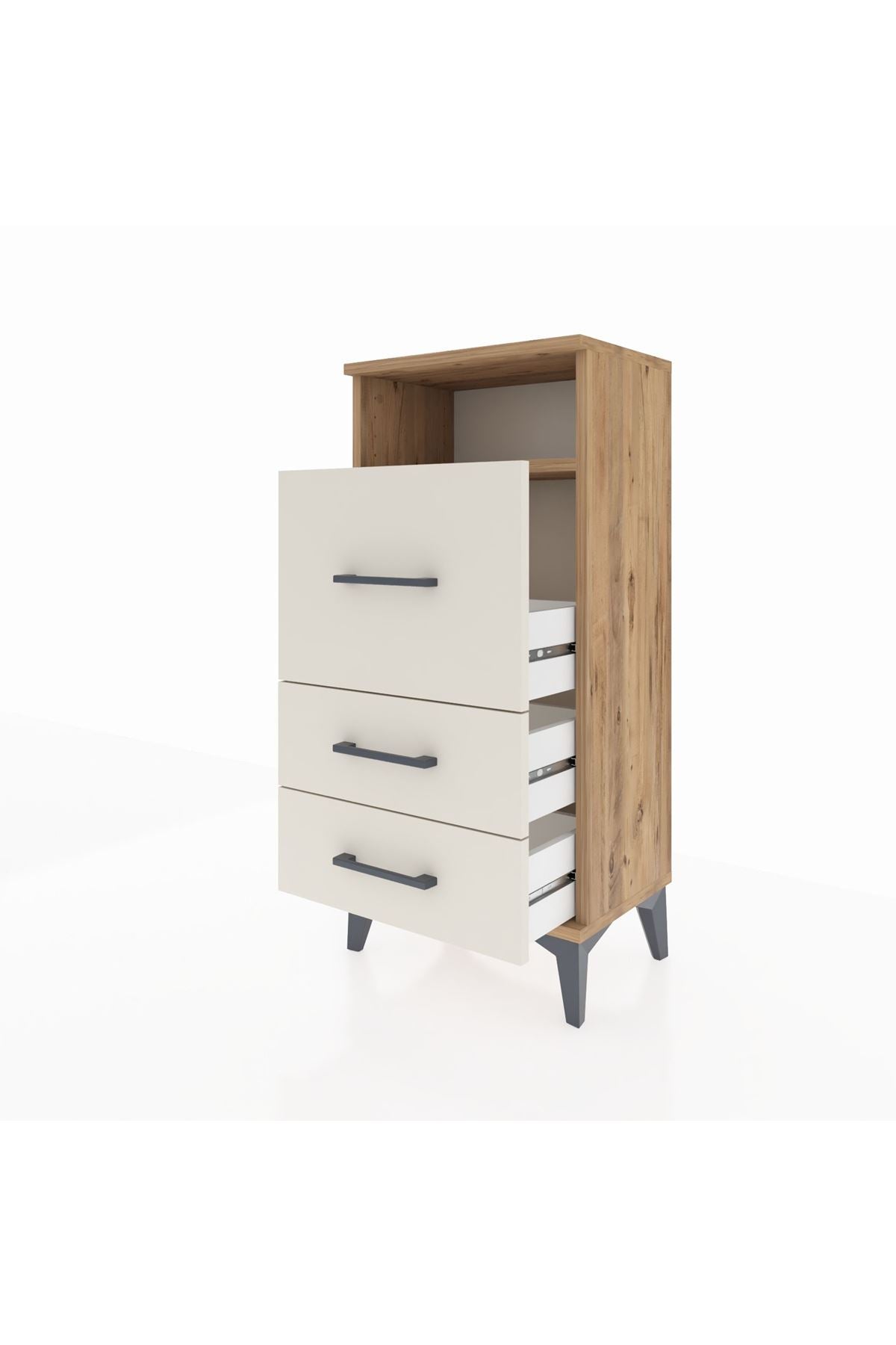 Arges Komodin Tek Raflı 3 Çekmeceli 44x30x96 - S09M009V7A