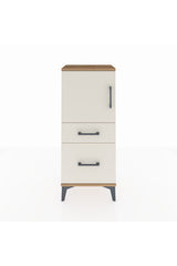 Arges Komodin 2 Raflı 2 Çekmeceli Tek Kapaklı 44x30x106