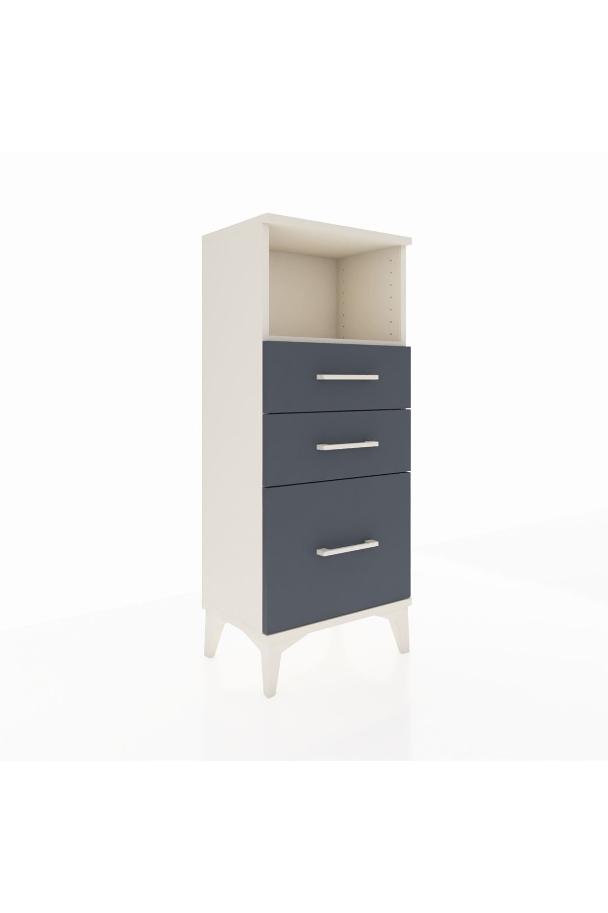 Arges Komodin Tek Raflı 3 Çekmeceli 44x30x106 - S10M014V2A