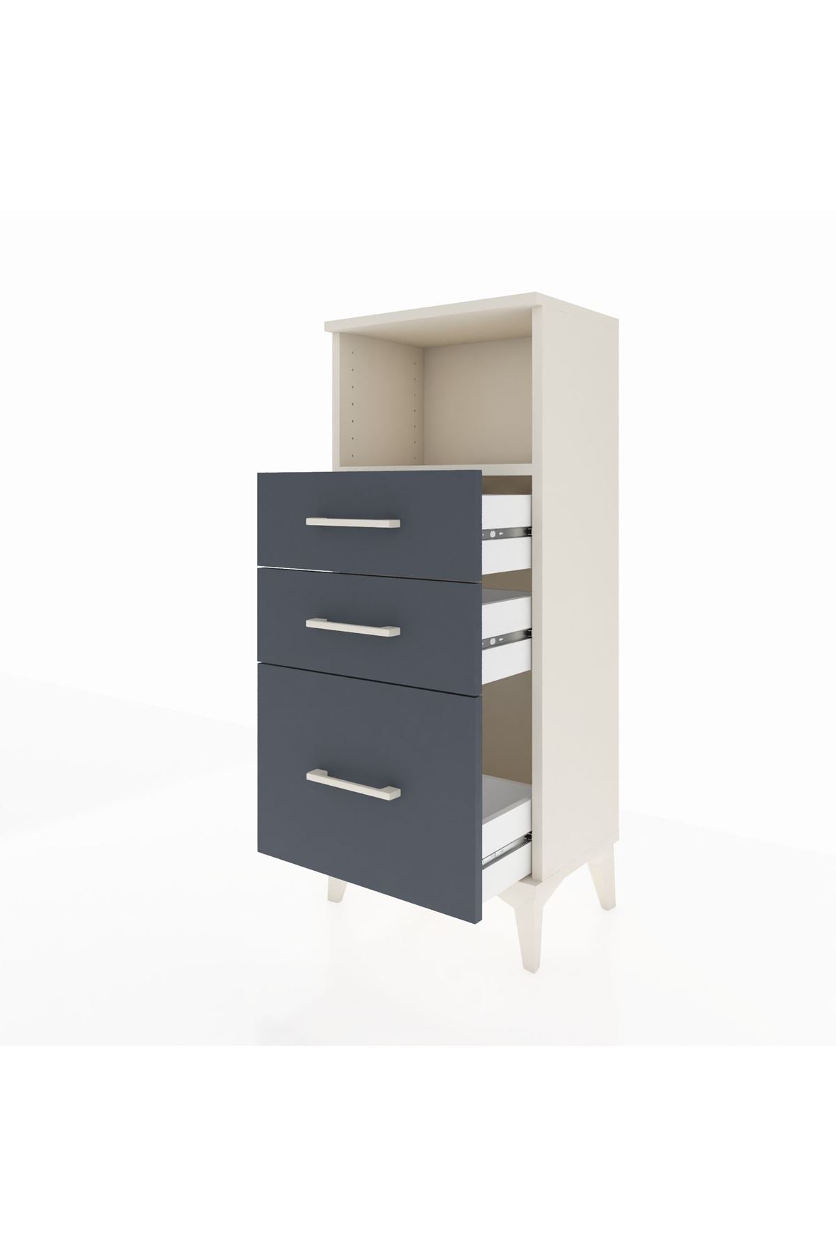 Arges Komodin Tek Raflı 3 Çekmeceli 44x30x106 - S10M014V2A