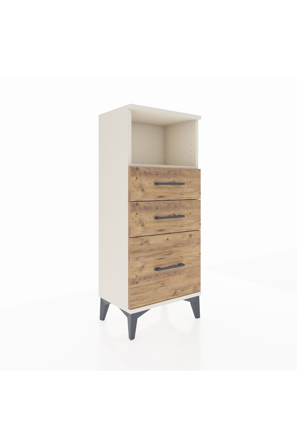Arges Komodin Tek Raflı 3 Çekmeceli 44x30x106 - S10M014V3A