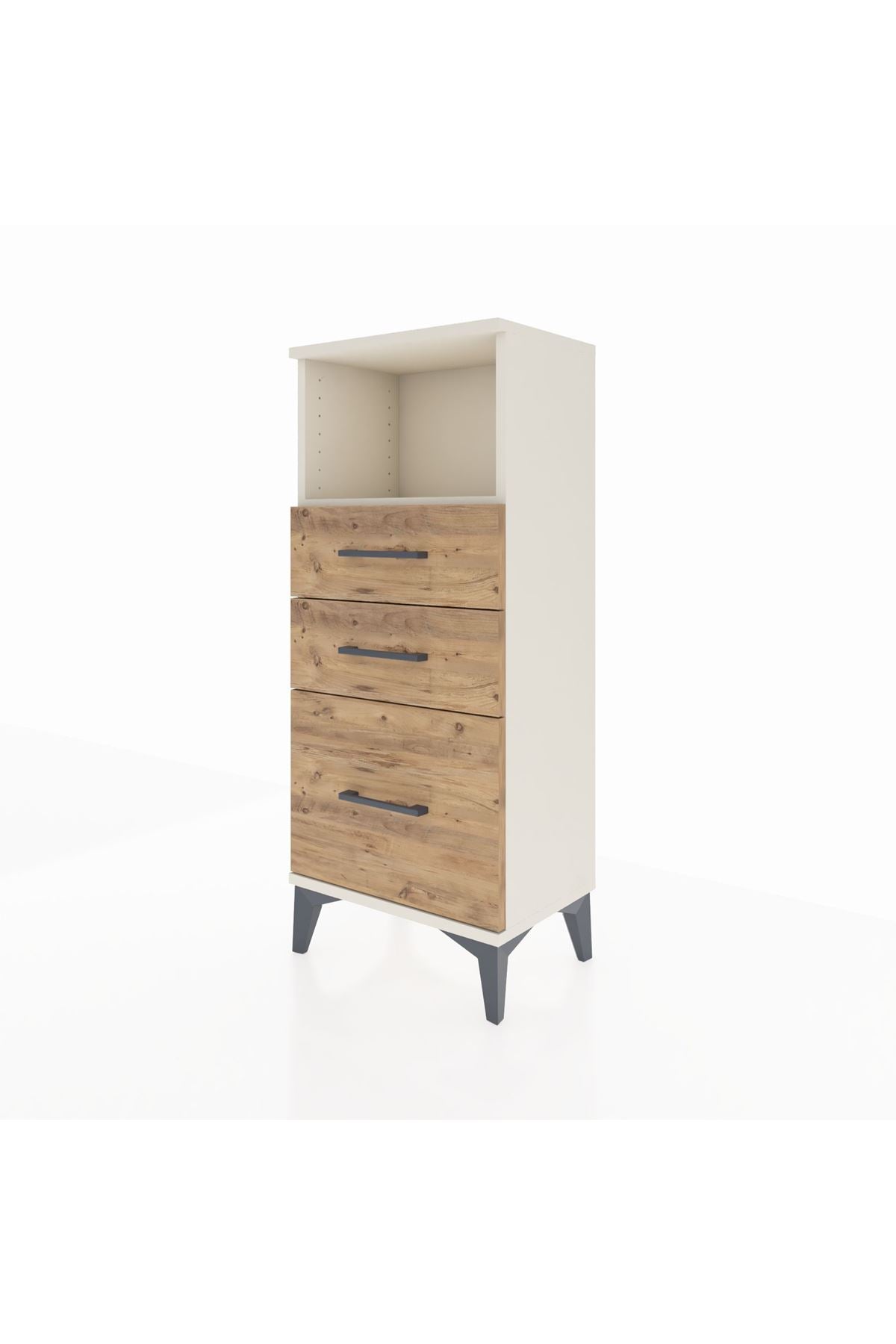 Arges Komodin Tek Raflı 3 Çekmeceli 44x30x106 - S10M014V3A