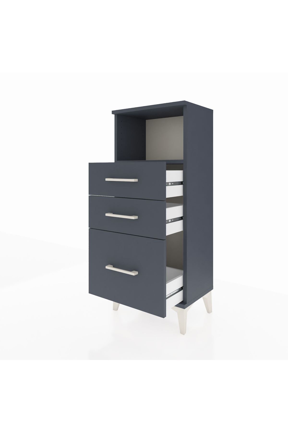 Arges Komodin Tek Raflı 3 Çekmeceli 44x30x106 - S10M014V5A