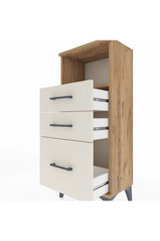 Arges Komodin Tek Raflı 3 Çekmeceli 44x30x106 - S10M014V7A