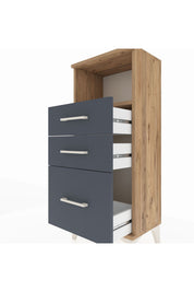 Arges Komodin Tek Raflı 3 Çekmeceli 44x30x106 - S10M014V8A