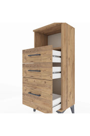 Arges Komodin Tek Raflı 3 Çekmeceli 44x30x106 - S10M014V9A