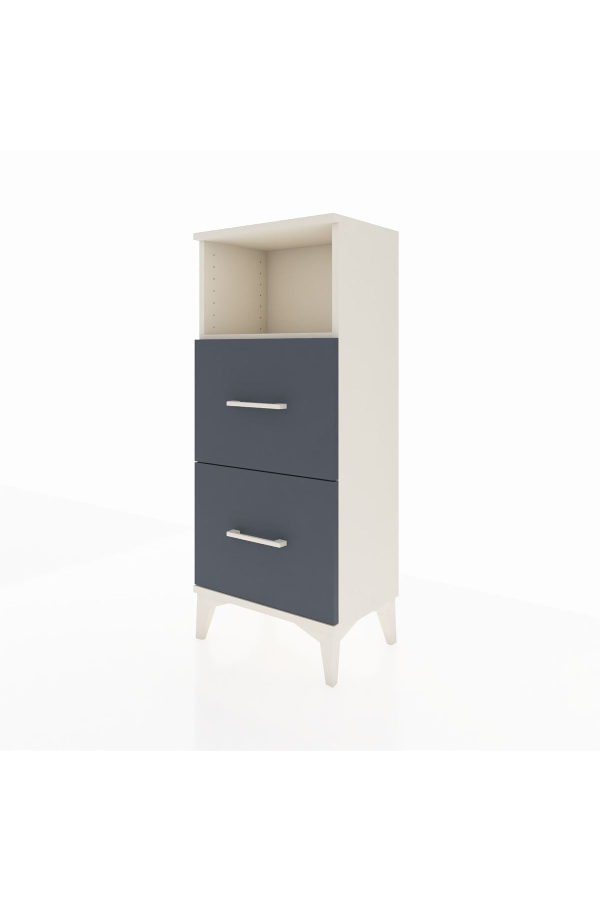 Arges Komodin Tek Raflı 2 Çekmeceli 44x30x106 - S10M015V2A