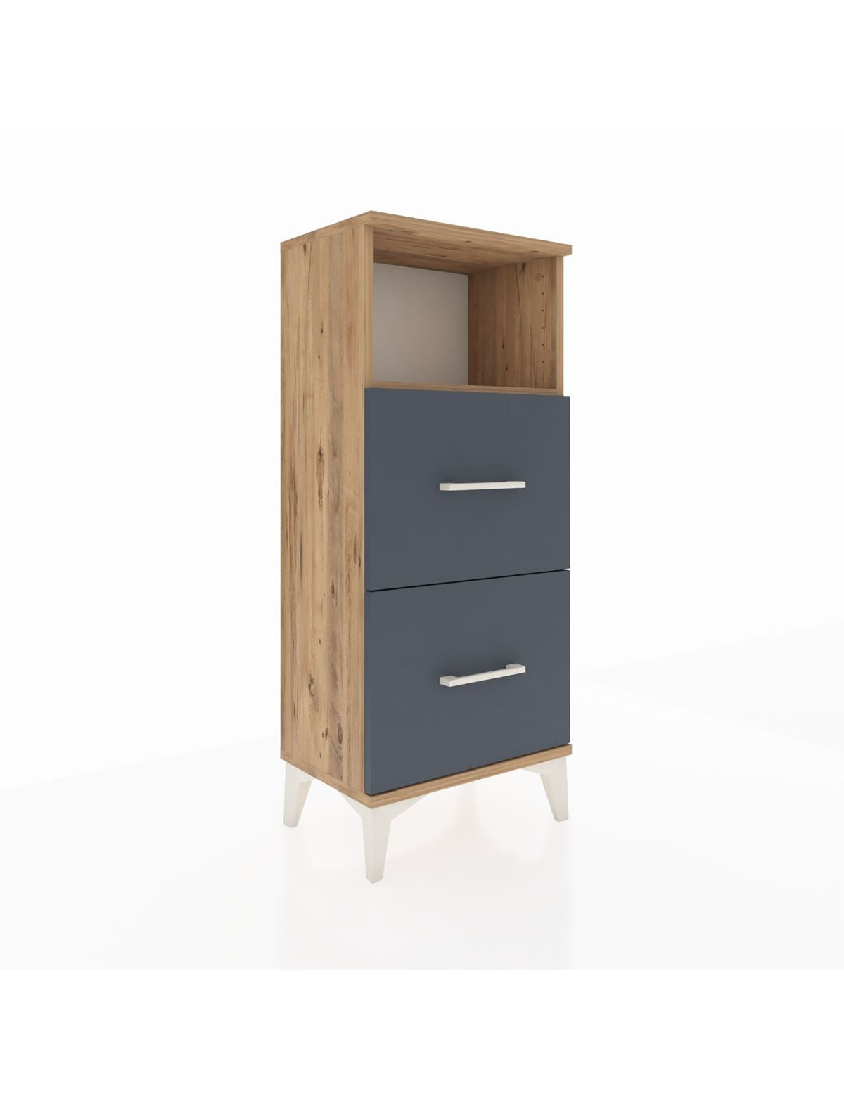 Arges Komodin Tek Raflı 2 Çekmeceli 44x30x106 - S10M015V8A