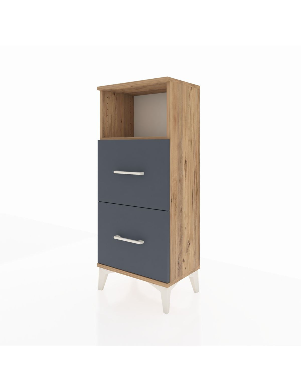 Arges Komodin Tek Raflı 2 Çekmeceli 44x30x106 - S10M015V8A