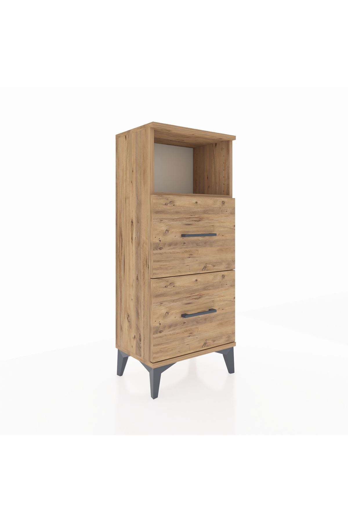 Arges Komodin Tek Raflı 2 Çekmeceli 44x30x106 - S10M015V9A