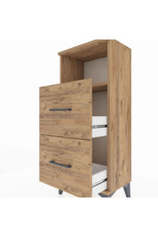 Arges Komodin Tek Raflı 2 Çekmeceli 44x30x106 - S10M015V9A