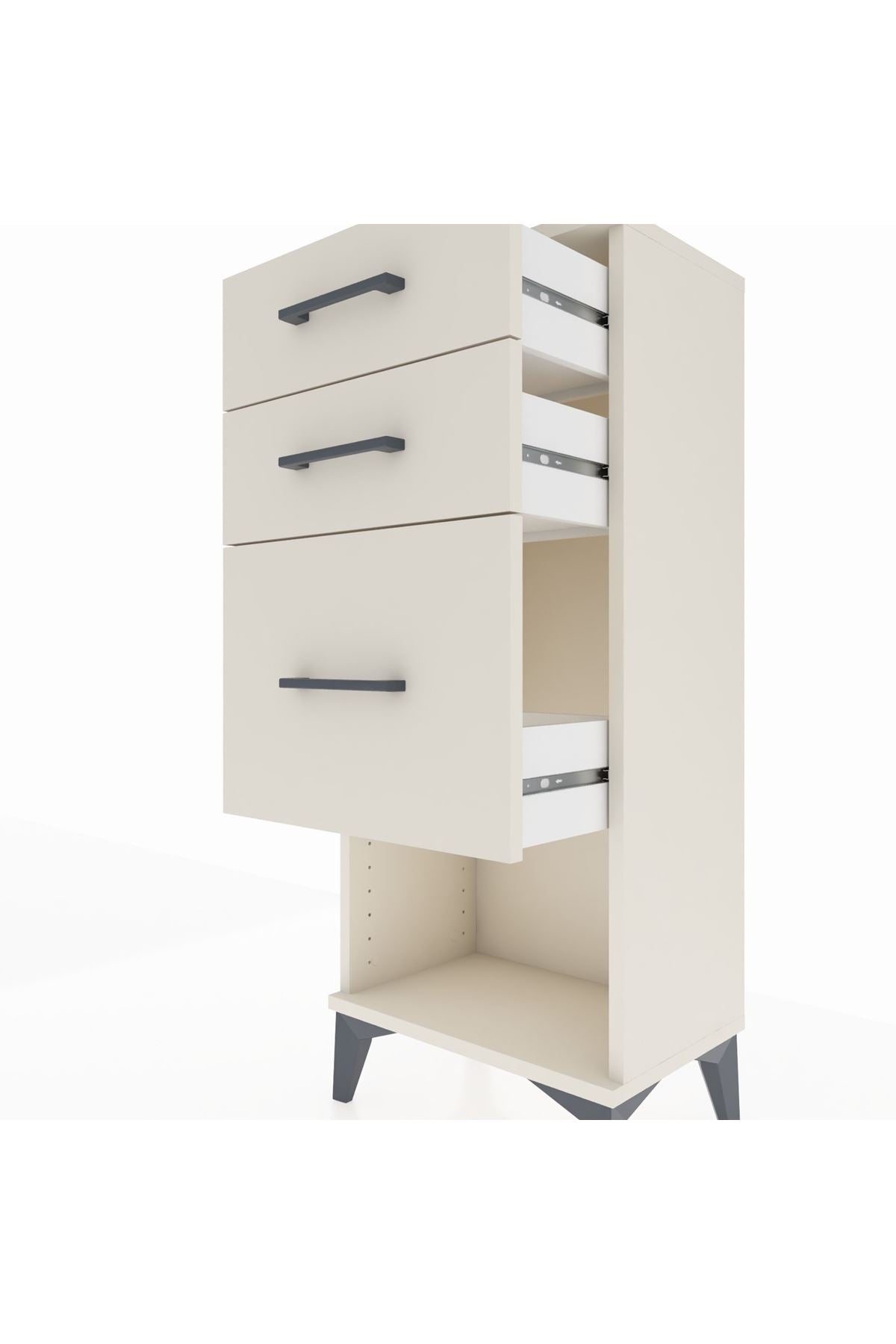 Arges Komodin 3 Çekmeceli 44x30x106 - S10M016V1A