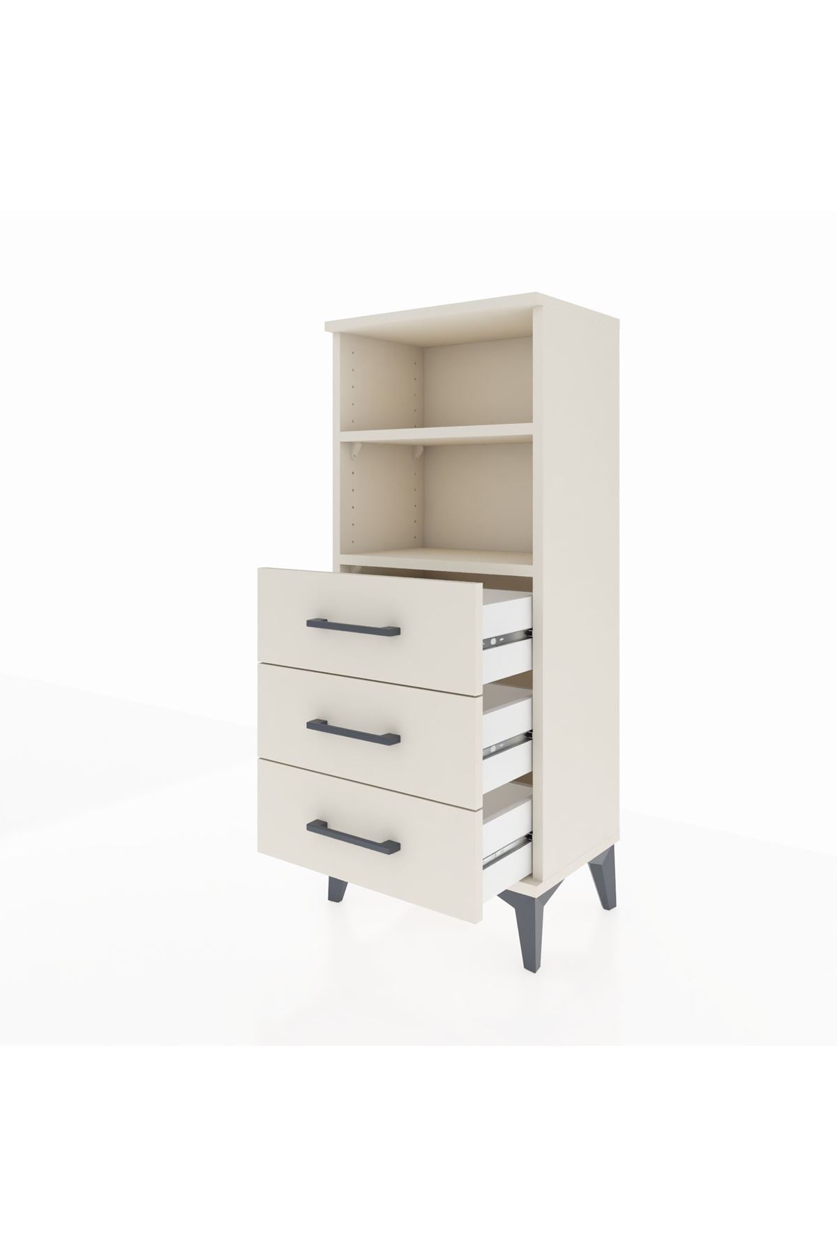 Arges Komodin 2 Raflı 3 Çekmeceli 44x30x106 - S10M017V1A