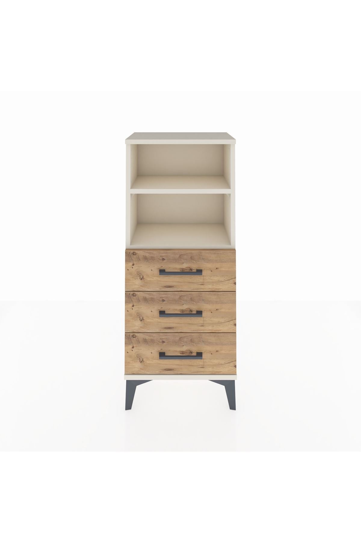 Arges Komodin 2 Raflı 3 Çekmeceli 44x30x106 - S10M017V3A