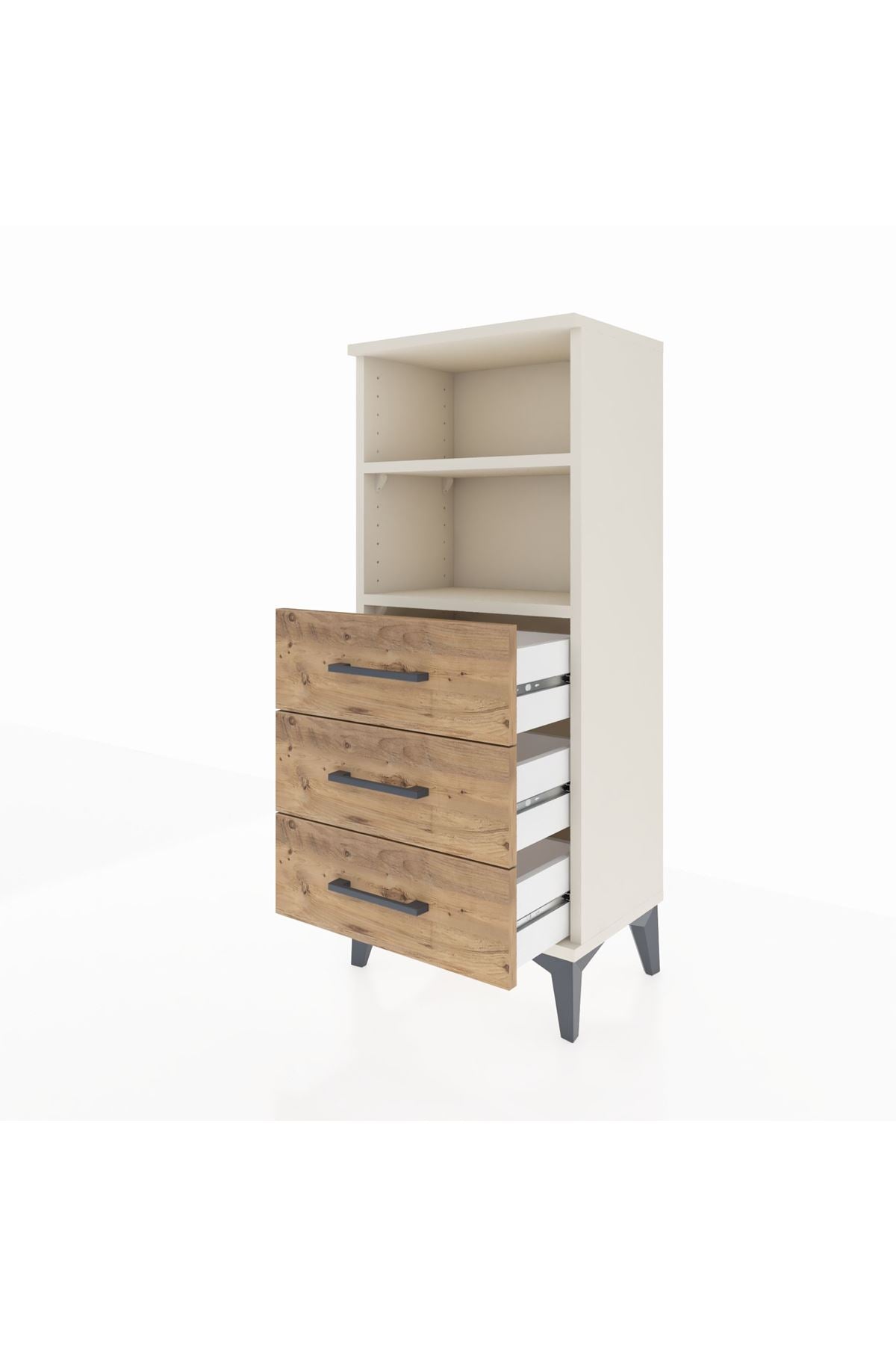 Arges Komodin 2 Raflı 3 Çekmeceli 44x30x106 - S10M017V3A