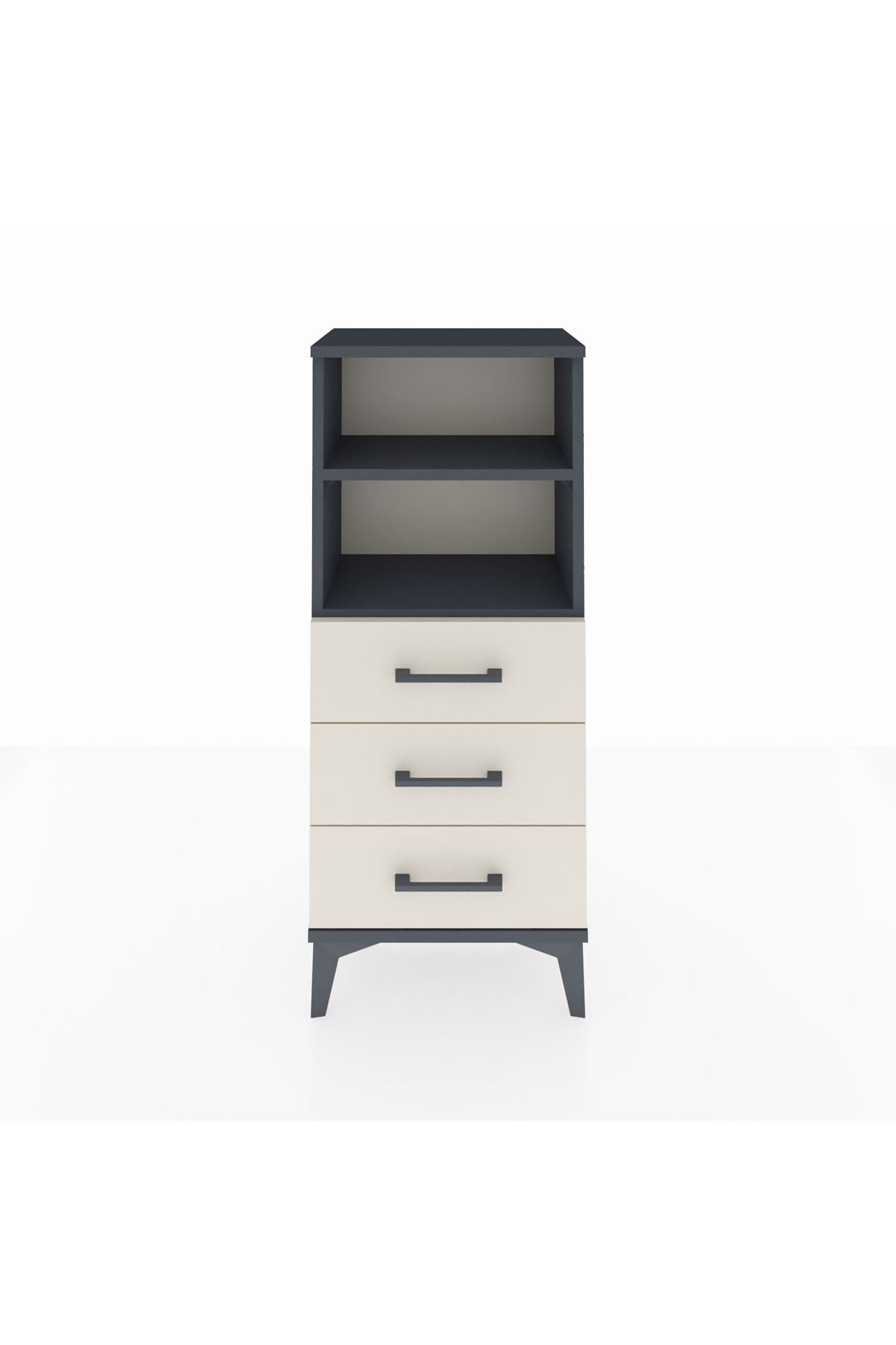 Arges Komodin 2 Raflı 3 Çekmeceli 44x30x106 - S10M017V4A