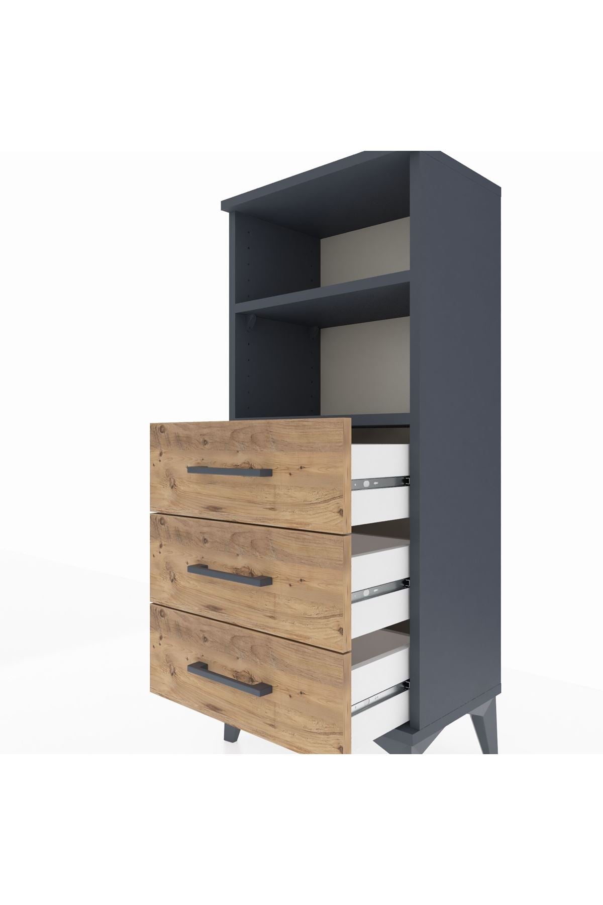 Arges Komodin 2 Raflı 3 Çekmeceli 44x30x106 - S10M017V6A