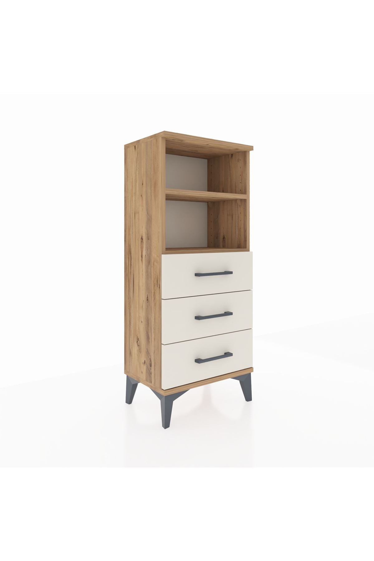 Arges Komodin 2 Raflı 3 Çekmeceli 44x30x106 - S10M017V7A