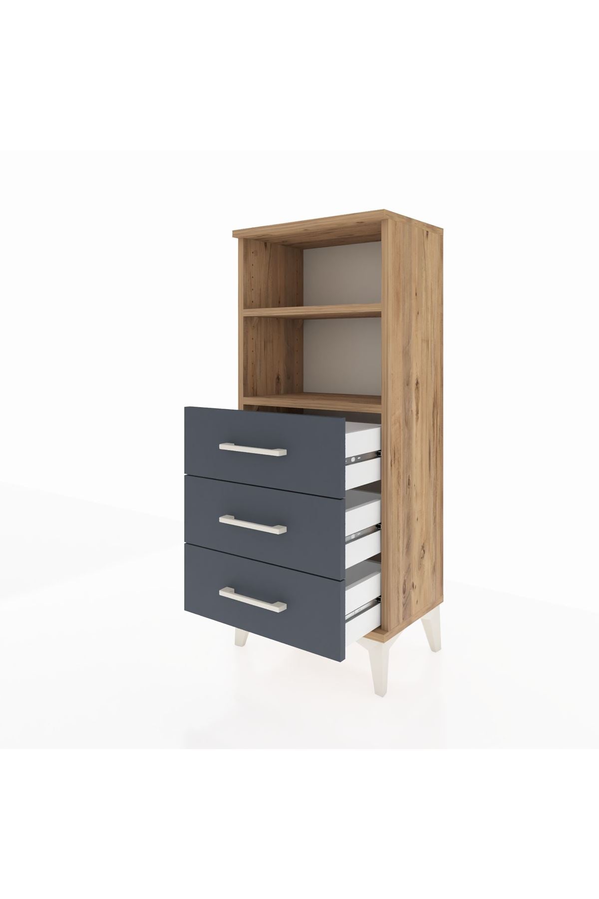 Arges Komodin 2 Raflı 3 Çekmeceli 44x30x106 - S10M017V8A