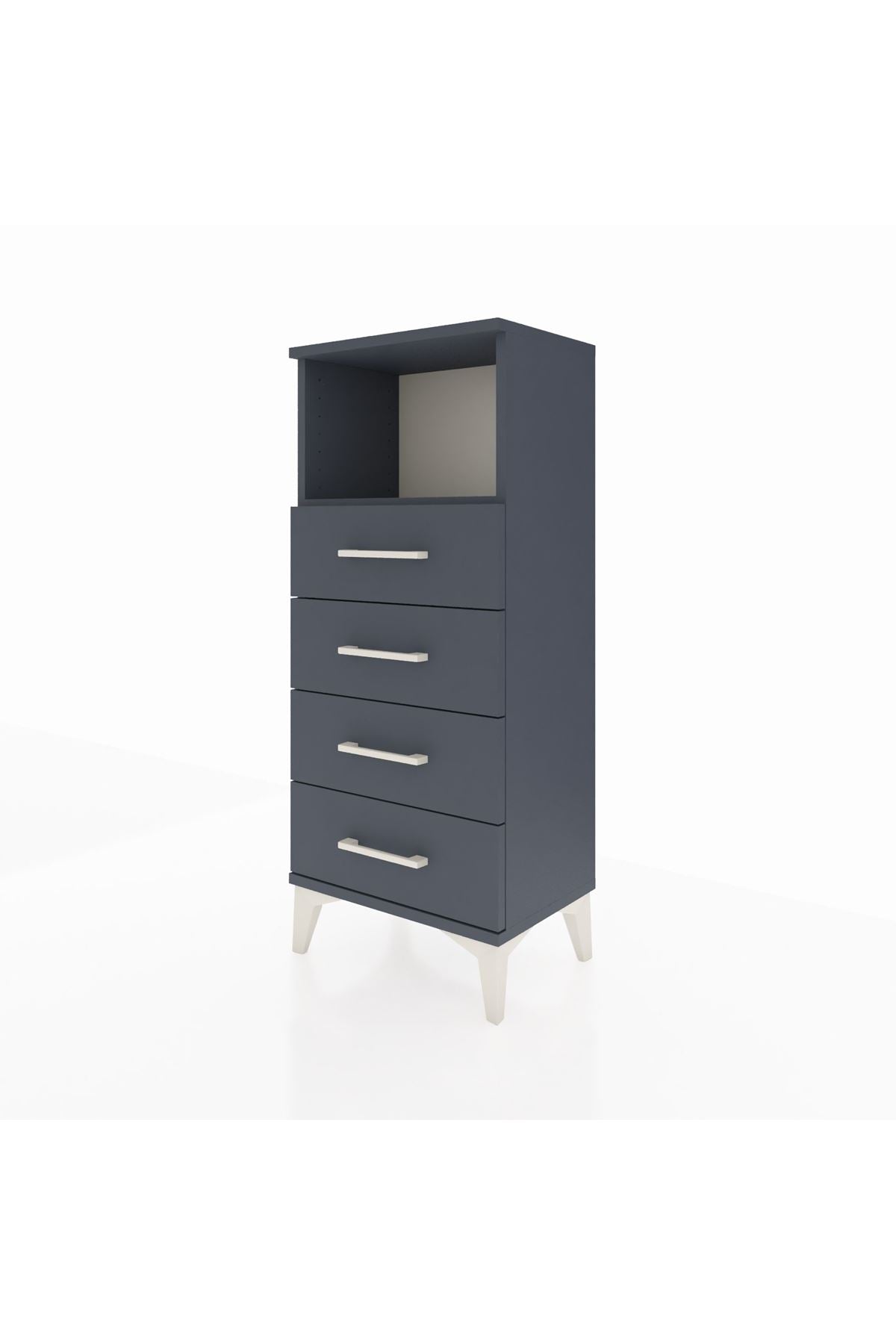 Arges Komodin Tek Raflı 4 Çekmeceli 44x30x106 - S10M018V5A
